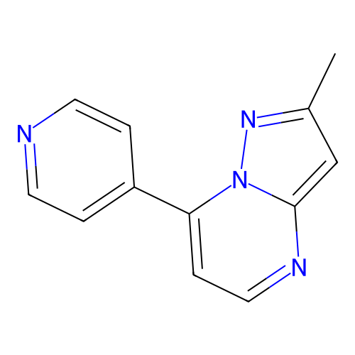 2-Methyl-7-(4-pyridinyl)pyrazolo[1,5-a]pyrimidine structure