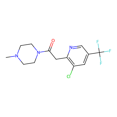 2-[3-Chloro-5-(trifluoromethyl)-2-pyridinyl]-1-(4-methylpiperazino)-1-ethanone structure