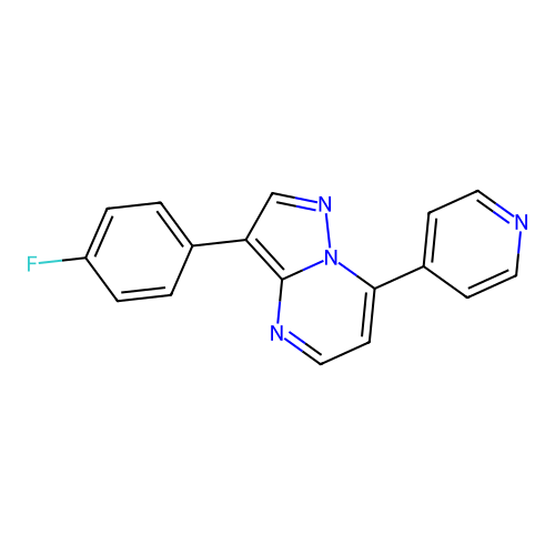 3-(4-Fluorophenyl)-7-(4-pyridinyl)pyrazolo[1,5-a]pyrimidine structure