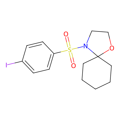 4-[(4-Iodophenyl)sulfonyl]-1-oxa-4-azaspiro[4.5]decane structure