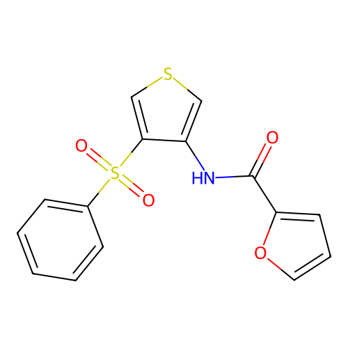 N-[4-(benzenesulfonyl)thiophen-3-yl]furan-2-carboxamide structure
