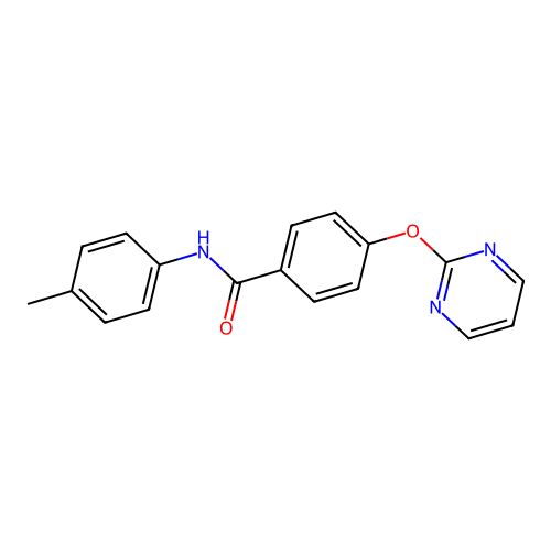N-(4-methylphenyl)-4-(2-pyrimidinyloxy)benzenecarboxamide structure