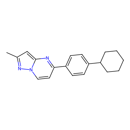 5-(4-Cyclohexylphenyl)-2-methylpyrazolo[1,5-a]pyrimidine structure