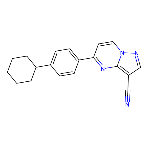 5-(4-Cyclohexylphenyl)pyrazolo[1,5-a]pyrimidine-3-carbonitrile structure