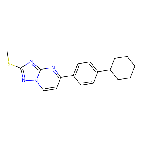 5-(4-Cyclohexylphenyl)-2-(methylsulfanyl)[1,2,4]triazolo[1,5-a]pyrimidine structure