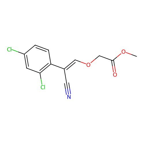 Methyl 2-{[2-cyano-2-(2,4-dichlorophenyl)eth-1-en-1-yl]oxy}acetate structure
