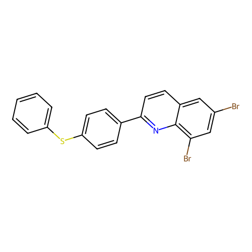 6,8-Dibromo-2-[4-(phenylsulfanyl)phenyl]quinoline structure