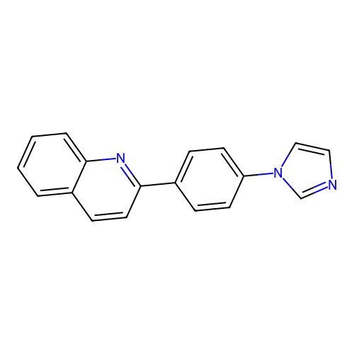 2-[4-(1H-imidazol-1-yl)phenyl]quinoline structure