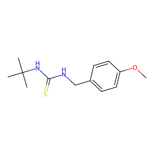 N-(tert-butyl)-N'-(4-methoxybenzyl)thiourea structure