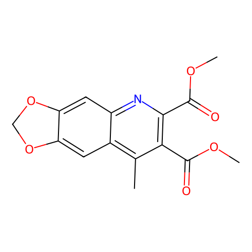 6,7-Dimethyl 8-methyl-1,3-dioxolo(4,5-g)quinoline-6,7-dicarboxylate structure