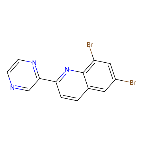 6,8-Dibromo-2-(2-pyrazinyl)quinoline structure