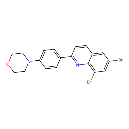6,8-Dibromo-2-(4-morpholinophenyl)quinoline structure