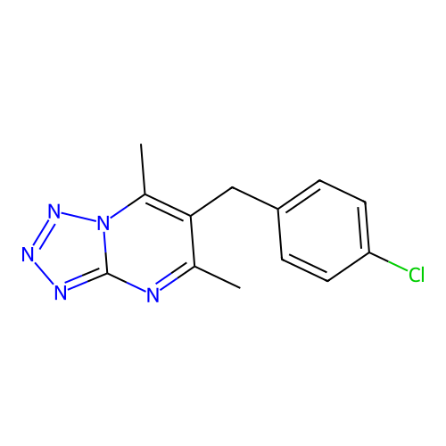 6-(4-Chlorobenzyl)-5,7-dimethyl[1,2,3,4]tetraazolo[1,5-a]pyrimidine structure