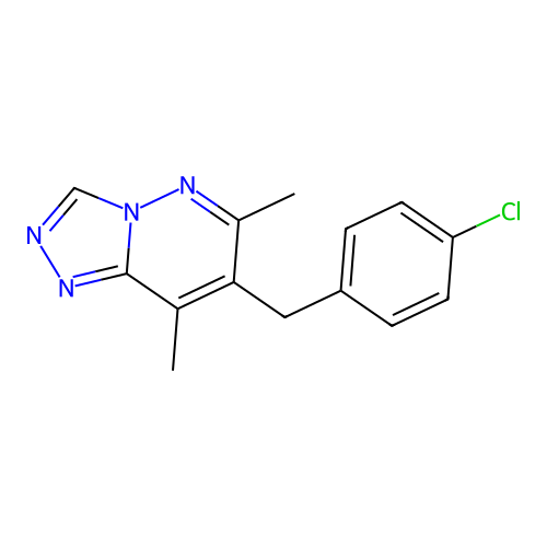7-[(4-Chlorophenyl)methyl]-6,8-dimethyl-[1,2,4]triazolo[4,3-b]pyridazine structure