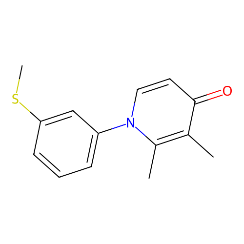 2,3-dimethyl-1-[3-(methylsulfanyl)phenyl]-4(1H)-pyridinone structure