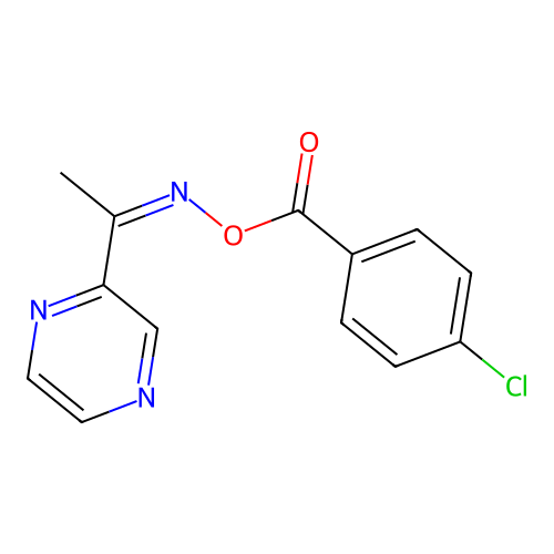 (1-Pyrazin-2-ylethylideneamino) 4-chlorobenzoate structure