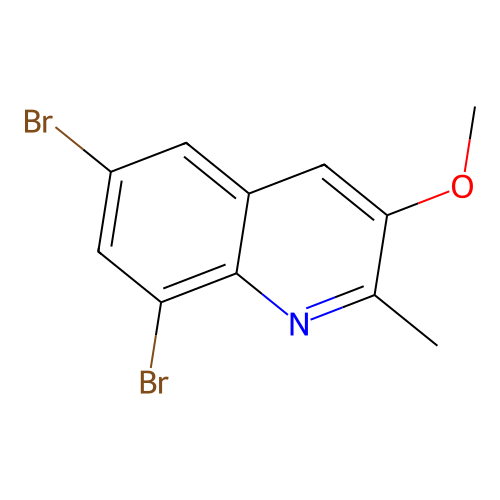 6,8-Dibromo-3-methoxy-2-methylquinoline structure