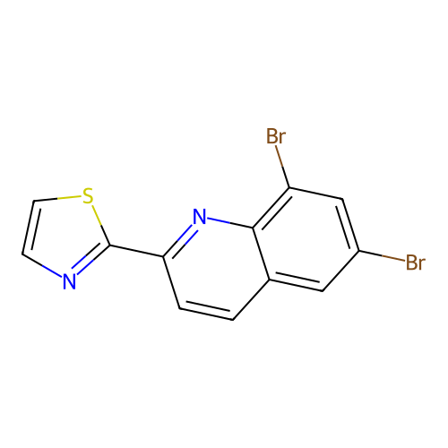 6,8-Dibromo-2-(1,3-thiazol-2-yl)quinoline structure