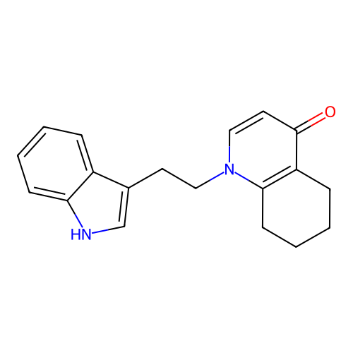 1-[2-(1H-indol-3-yl)ethyl]-5,6,7,8-tetrahydroquinolin-4-one structure