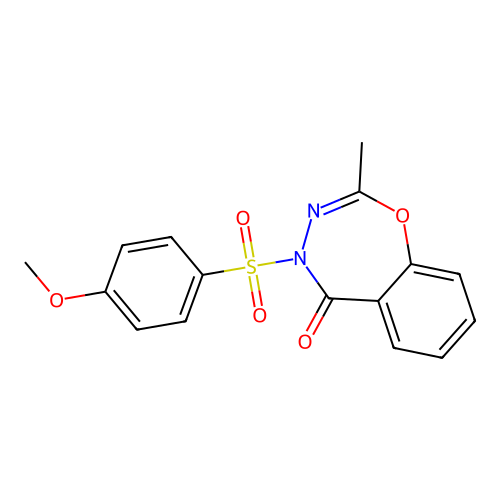 4-[(4-methoxyphenyl)sulfonyl]-2-methyl-1,3,4-benzoxadiazepin-5(4H)-one structure