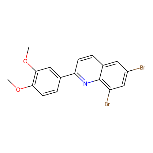 6,8-Dibromo-2-(3,4-dimethoxyphenyl)quinoline structure