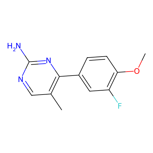 4-(3-Fluoro-4-methoxyphenyl)-5-methylpyrimidin-2-amine structure