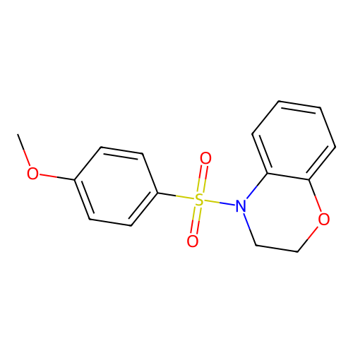 4-(2,3-dihydro-4H-1,4-benzoxazin-4-ylsulfonyl)phenyl methyl ether structure