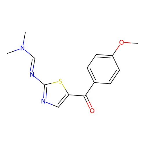 N'-[5-(4-methoxybenzoyl)-1,3-thiazol-2-yl]-N,N-dimethylmethanimidamide structure