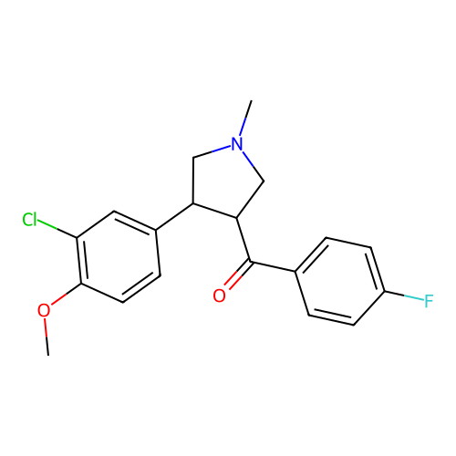 [4-(3-chloro-4-methoxyphenyl)-1-methyltetrahydro-1H-pyrrol-3-yl](4-fluorophenyl)methanone structure