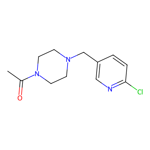 1-{4-[(6-Chloro-3-pyridinyl)methyl]piperazino}-1-ethanone structure