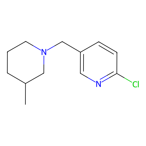 2-Chloro-5-[(3-methylpiperidin-1-yl)methyl]pyridine structure