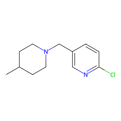 2-Chloro-5-[(4-methylpiperidin-1-yl)methyl]pyridine structure