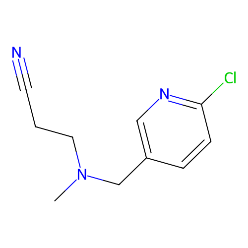3-[[(6-Chloro-3-pyridinyl)methyl](methyl)amino]propanenitrile structure