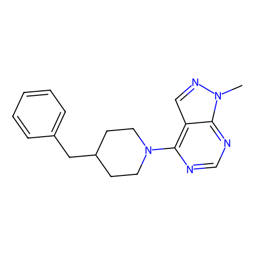 4-(4-Benzylpiperidin-1-yl)-1-methylpyrazolo[3,4-d]pyrimidine structure