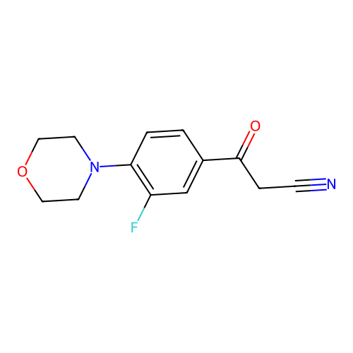 3-(3-Fluoro-4-morpholinophenyl)-3-oxopropanenitrile structure