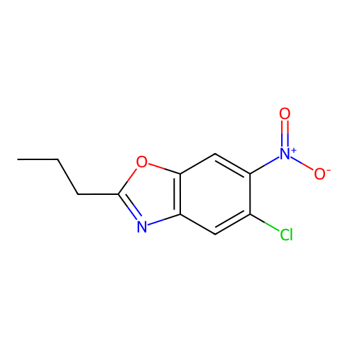 5-Chloro-6-nitro-2-propyl-1,3-benzoxazole structure