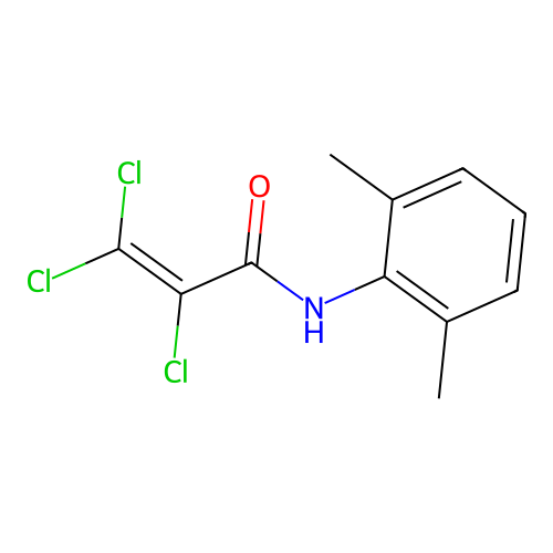 2,3,3-trichloro-N-(2,6-dimethylphenyl)prop-2-enamide structure