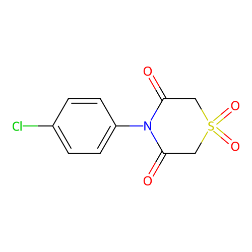 4-(4-Chlorophenyl)-1,1-dioxo-1,4-thiazinane-3,5-dione structure