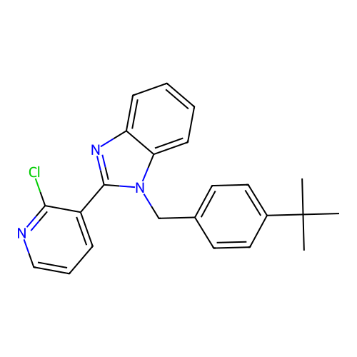 1-[4-(tert-butyl)benzyl]-2-(2-chloro-3-pyridinyl)-1H-1,3-benzimidazole structure