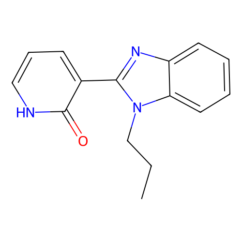 3-(1-propyl-1H-1,3-benzimidazol-2-yl)-2(1H)-pyridinone structure