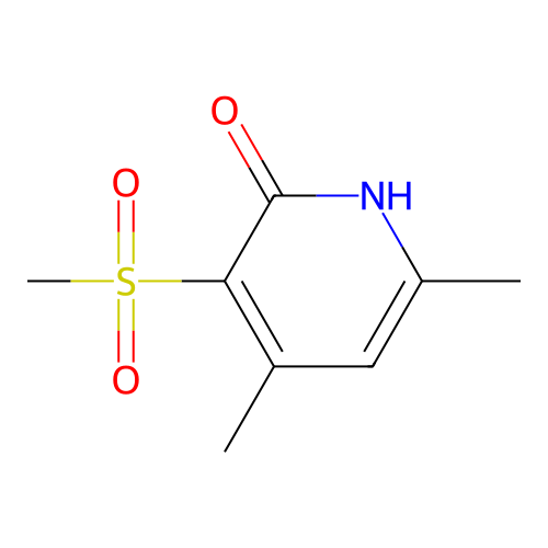 4,6-dimethyl-3-(methylsulfonyl)-2(1H)-pyridinone structure