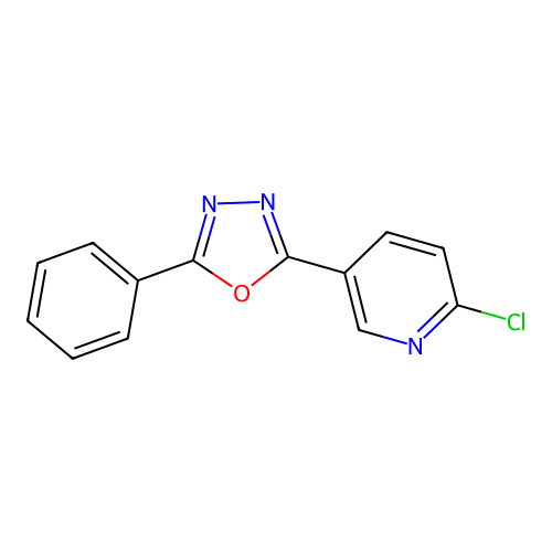 2-Chloro-5-(5-phenyl-1,3,4-oxadiazol-2-yl)pyridine structure