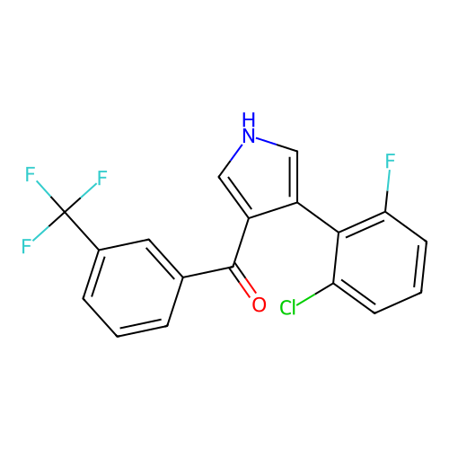 [4-(2-chloro-6-fluorophenyl)-1H-pyrrol-3-yl][3-(trifluoromethyl)phenyl]methanone structure