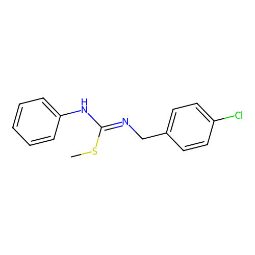 1-Chloro-4-({[(methylsulfanyl)(phenylimino)methyl]amino}methyl)benzene structure