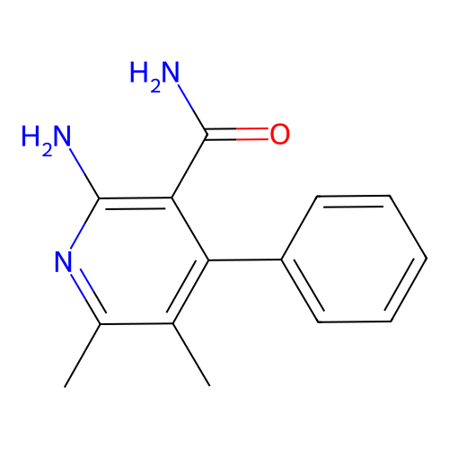 2-Amino-5,6-dimethyl-4-phenylpyridine-3-carboxamide structure