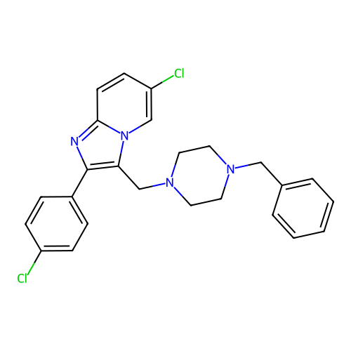 3-[(4-Benzylpiperazino)methyl]-6-chloro-2-(4-chlorophenyl)imidazo[1,2-a]pyridine structure