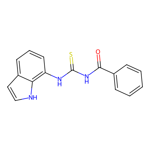 N-benzoyl-N'-(1H-indol-7-yl)thiourea structure