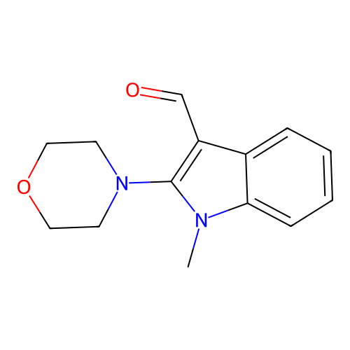 1-methyl-2-morpholino-1H-indole-3-carbaldehyde structure