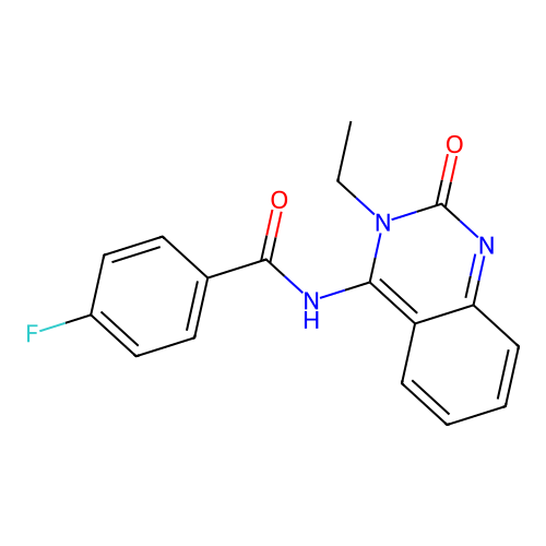 N-(3-ethyl-2-oxoquinazolin-4-yl)-4-fluorobenzamide structure