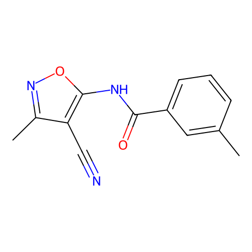 N-(4-cyano-3-methyl-1,2-oxazol-5-yl)-3-methylbenzamide structure